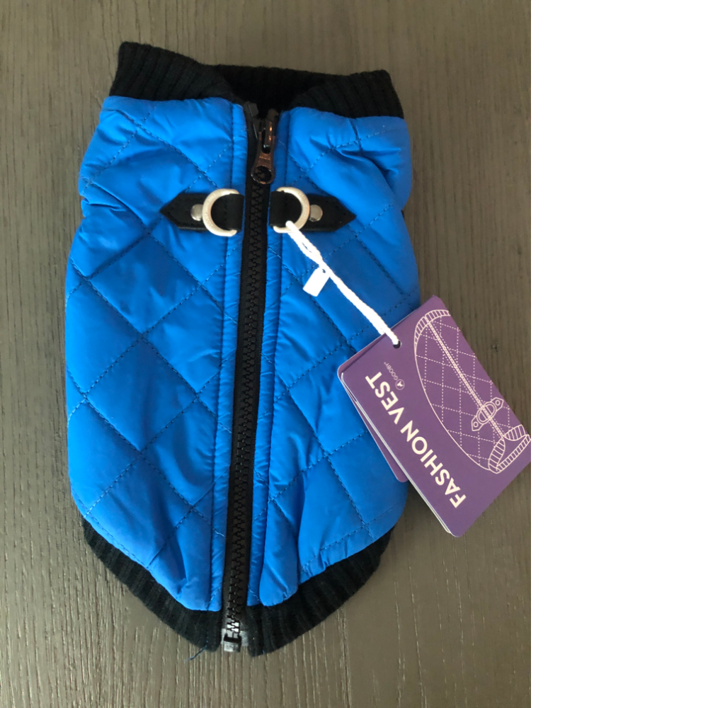 Blue Quilted Coat - Small