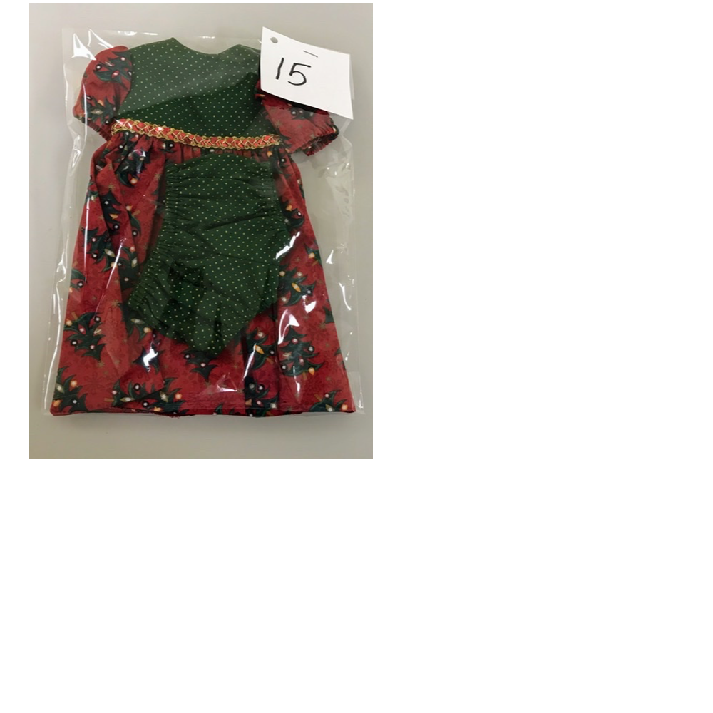 Red and green Christmas dress with pantie 
