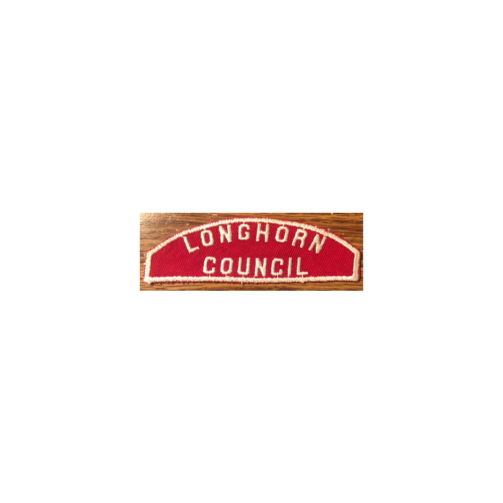 Longhorn Council Red and White Shoulder Strip