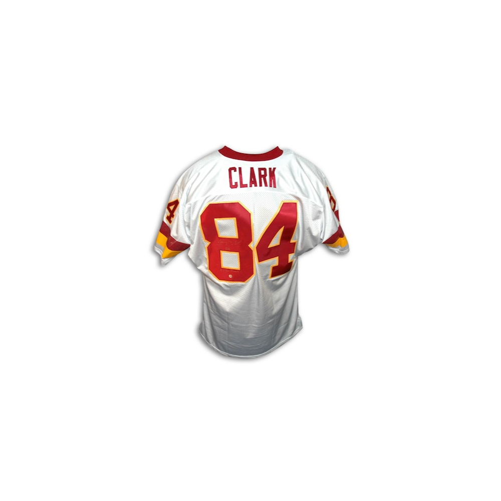 Gary Clark Autographed Washington White Throwback Jersey Inscribed "4X Pro Bowls"