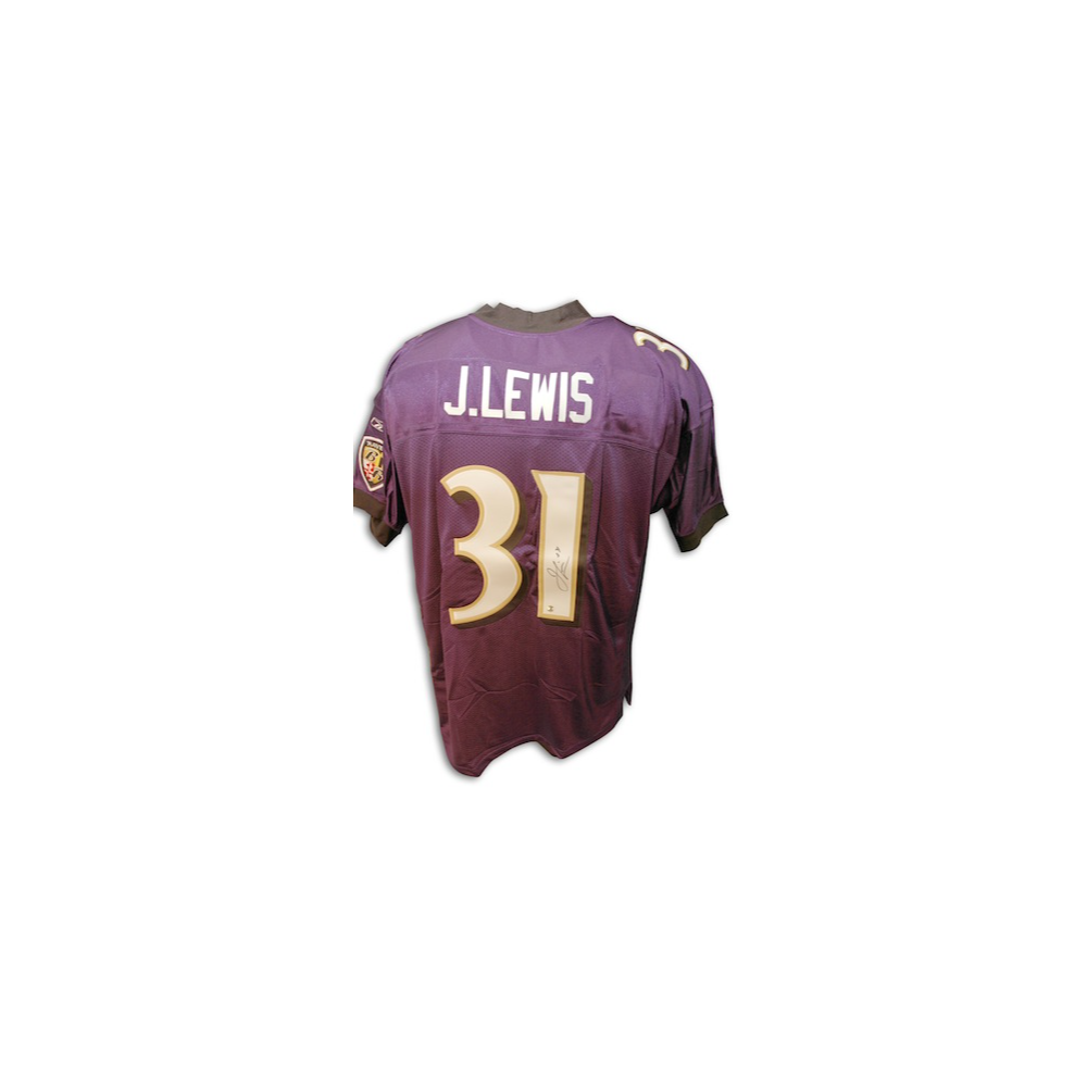 Jamal Lewis Autographed Baltimore Ravens Authentic NFL Reebok Purple Jersey