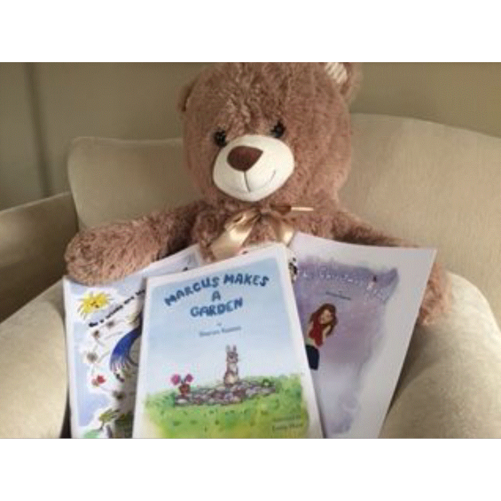 COLLECTION OF 3 CHILDREN'S BOOKS AND A PLUSH TEDDY BEAR