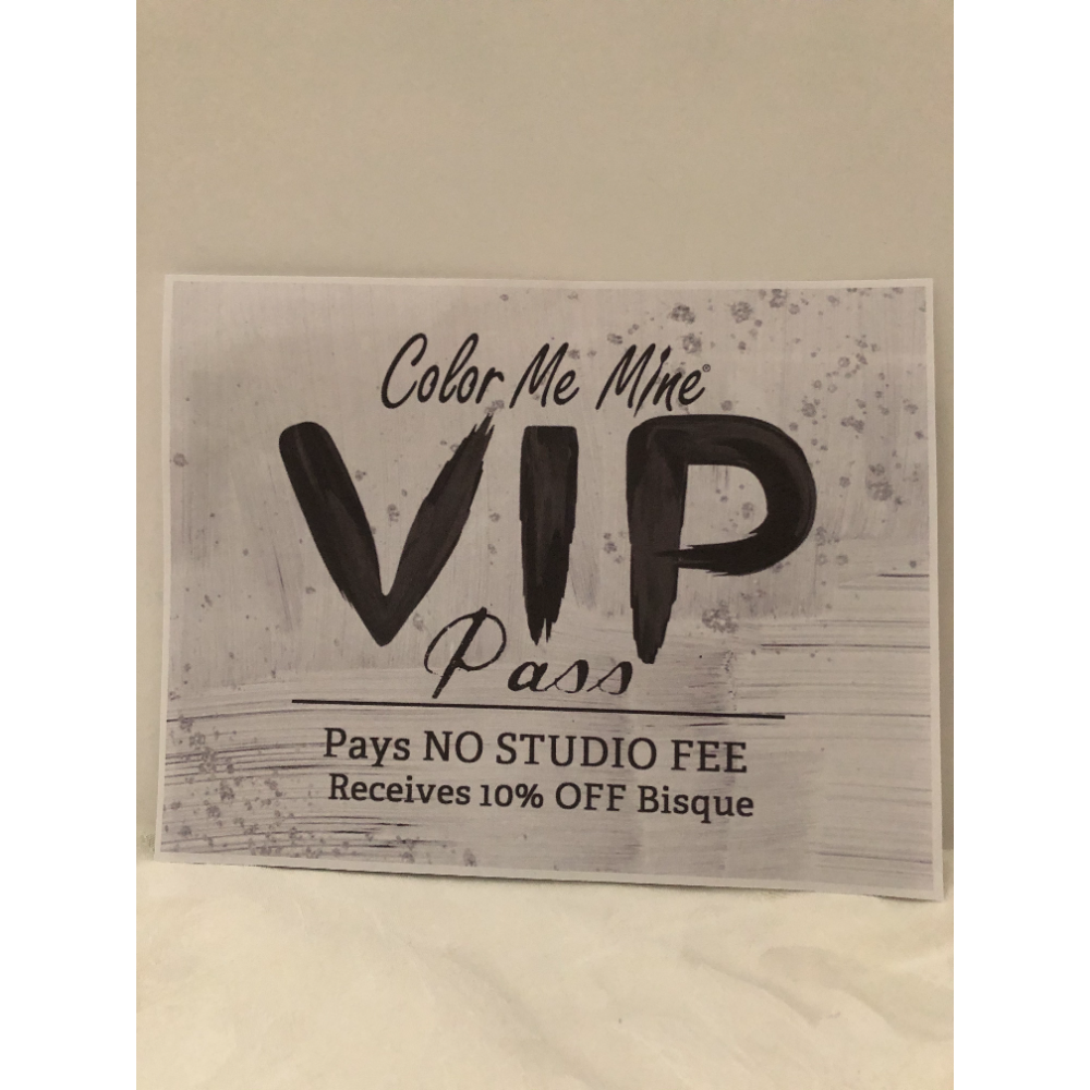 Gift Certificate - Color Me Mine VIP pass