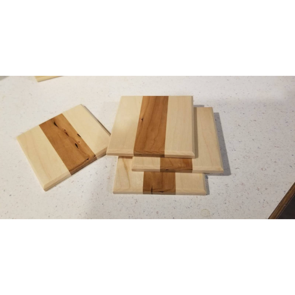 Maple and Cherry Coasters