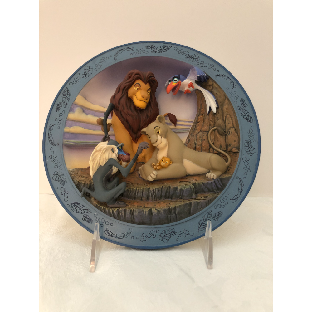 “The Circle of Life Begins”  Lion King 3-D Plate  1990  Limited Edition