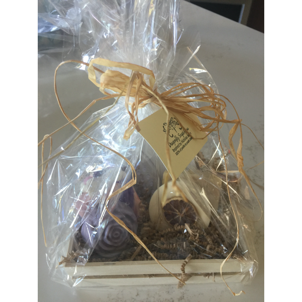  DRAGONFLY SOAPS BY ROSIE -GIFT BASKET WITH A TENDER STORY