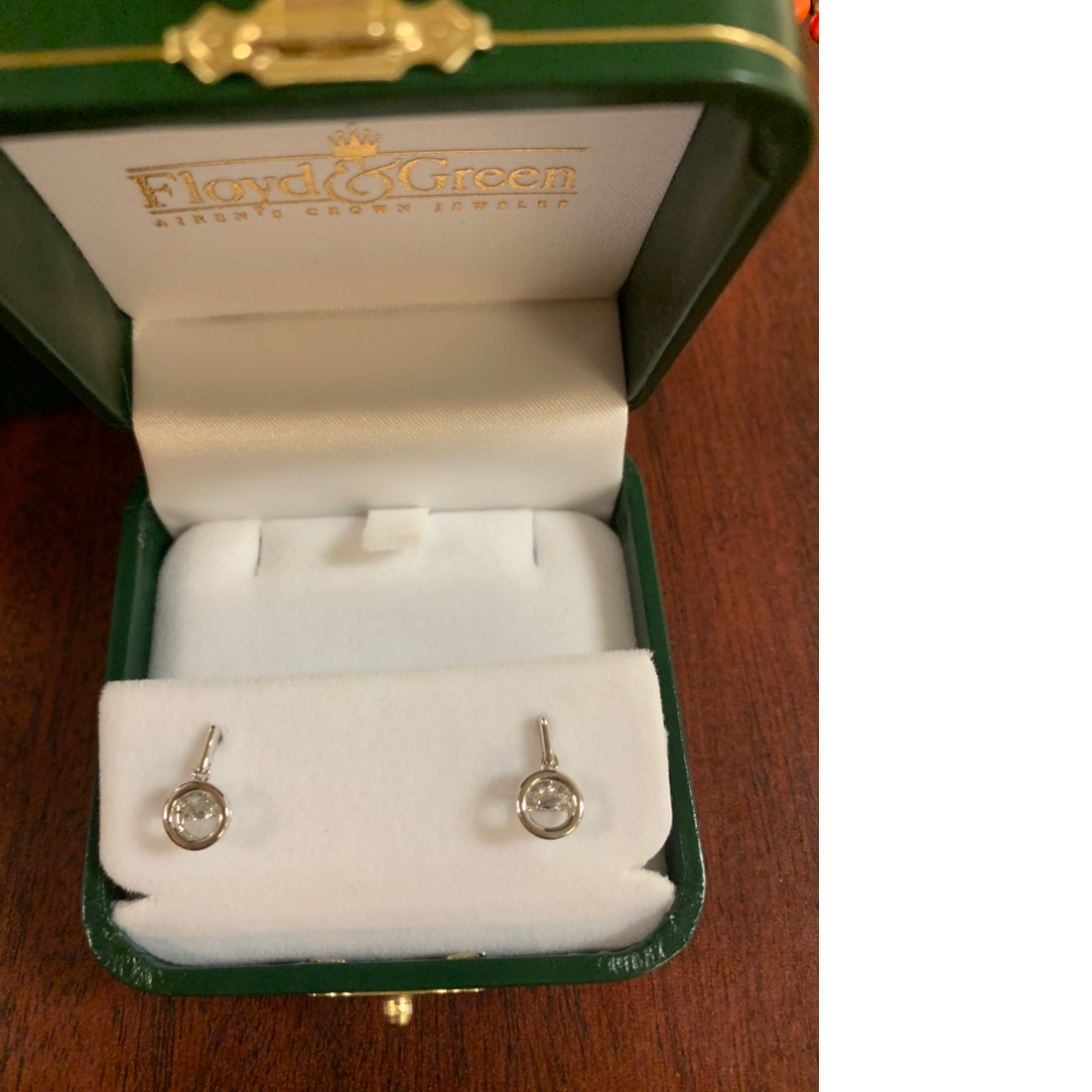 White Topaz Earrings from Floyd and Green