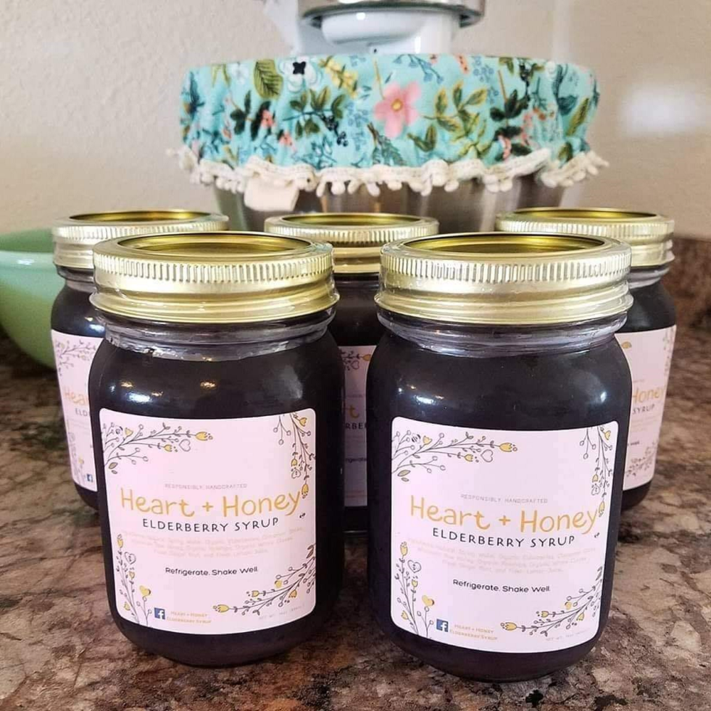 (2) 14oz jars of Heart + Honey Elderberry Syrup