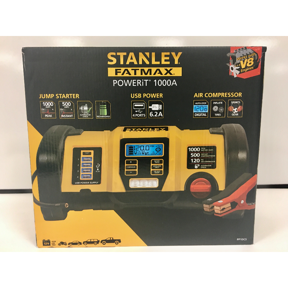 Stanley FatMax Jumpstarter and air compressor