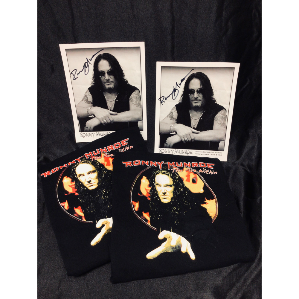 Ronny Munroe autographed picture & t-shirts