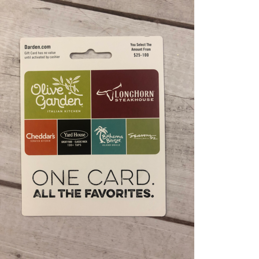 $50 Darden Restaurants Gift Card