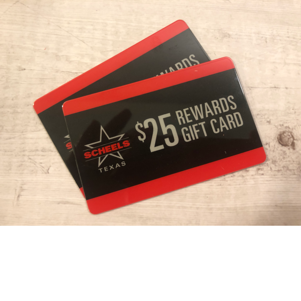Two (2) $25 Scheels Rewards Gift Card - $50 Total