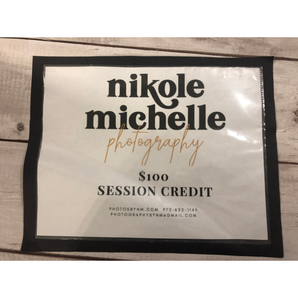 Nikole Michelle Photography $100 Session Credit