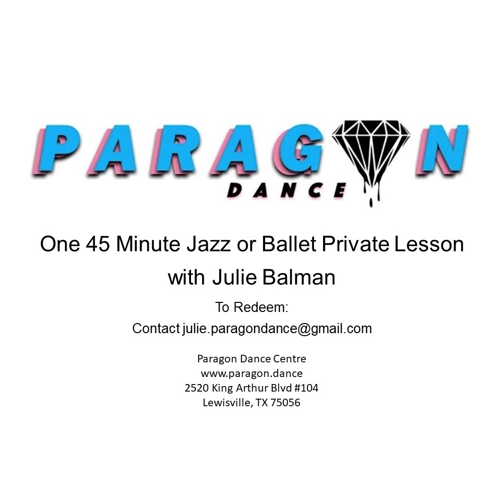 45 Minute Jazz or Ballet Private Lesson with Julie Balman