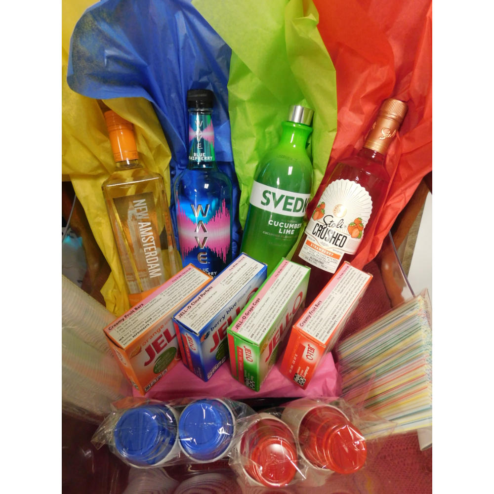 Rainbow Jello & Drink Mix Basket 