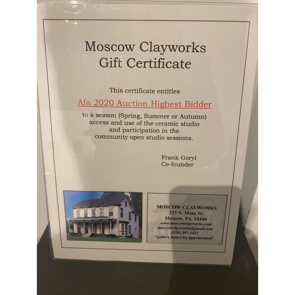 Moscow Clayworks Gift Certificate 