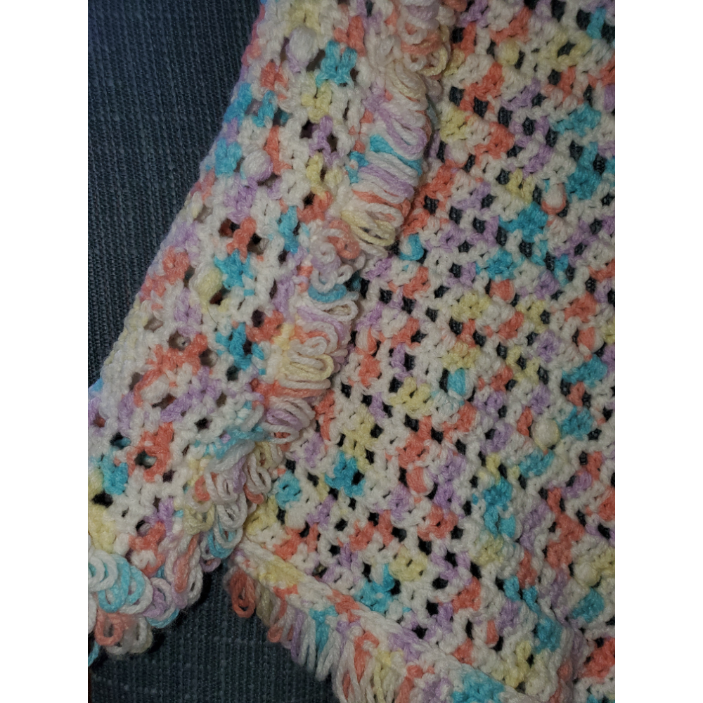 Crochet multi-color baby blanket