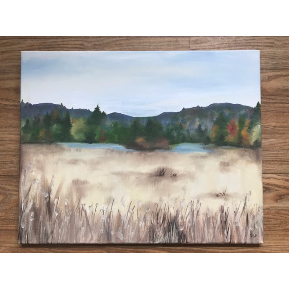 Marsh at Kilton Pond, a painting by Val Pinto