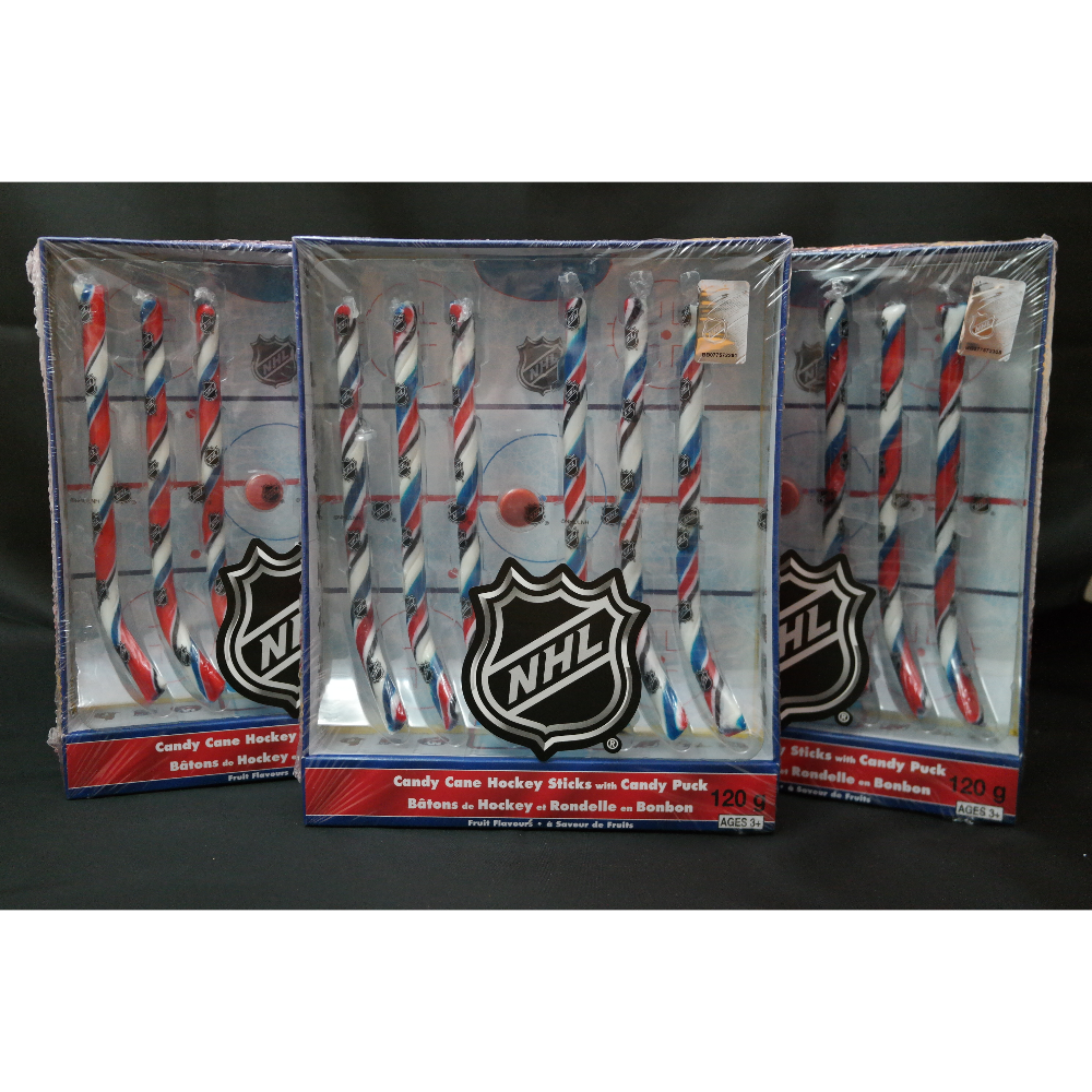 Ice Hockey Holiday Candy Canes [1 box]