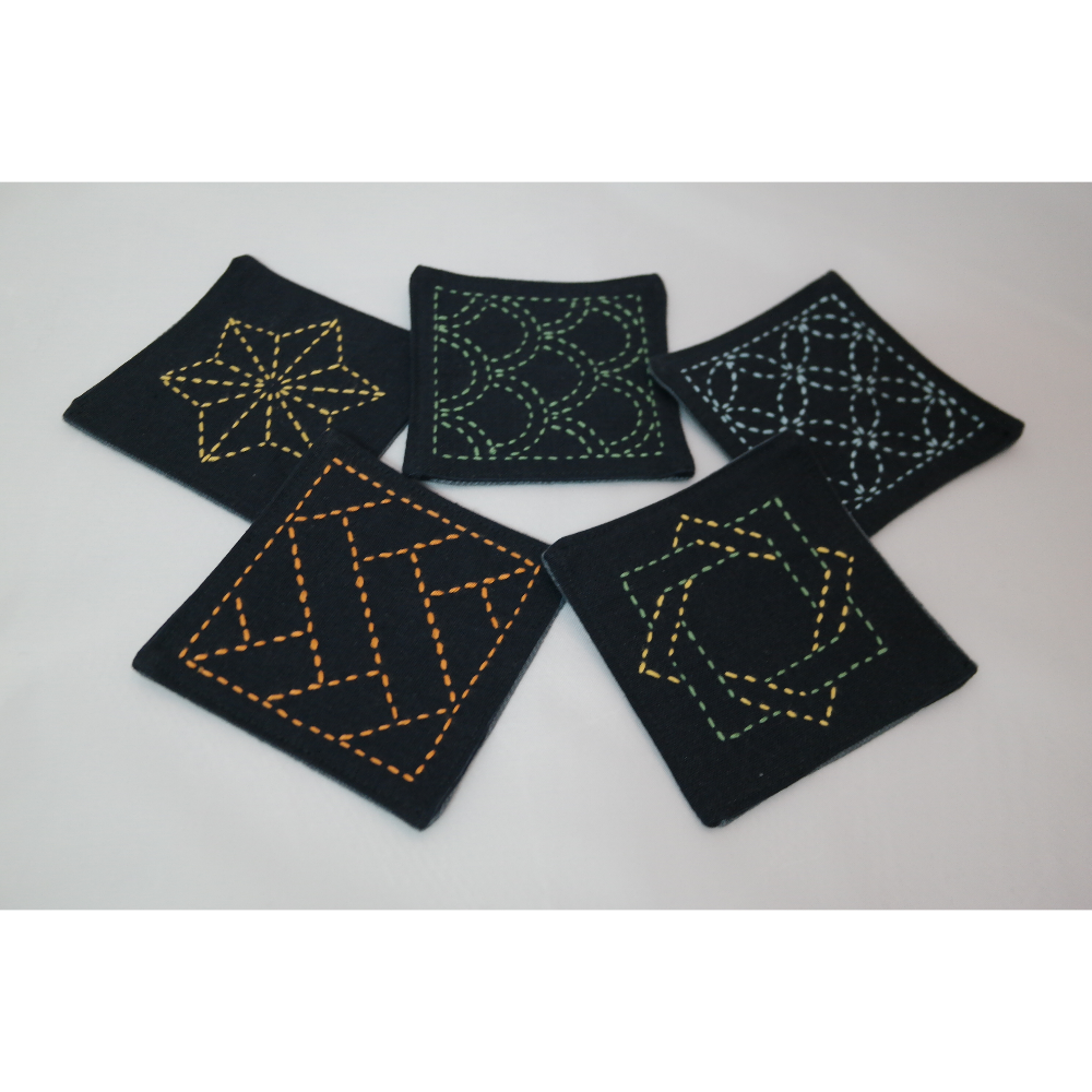 Hand-Embroidered Coasters