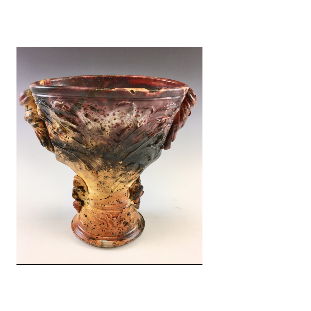 Pyroclastic Pedestal Vase  by Beverly Baldwin 
