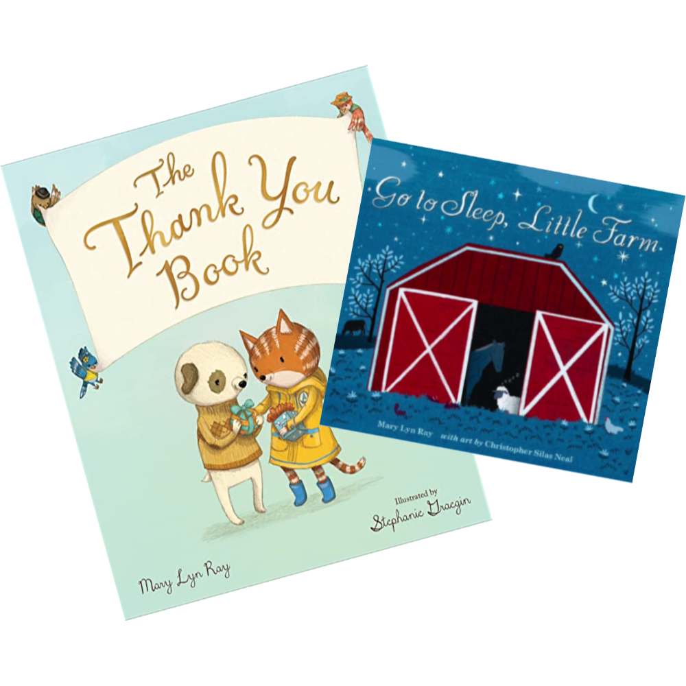 Two beloved books from Mary Lyn Ray! The Thank You Book and Go to Sleep, Little Town