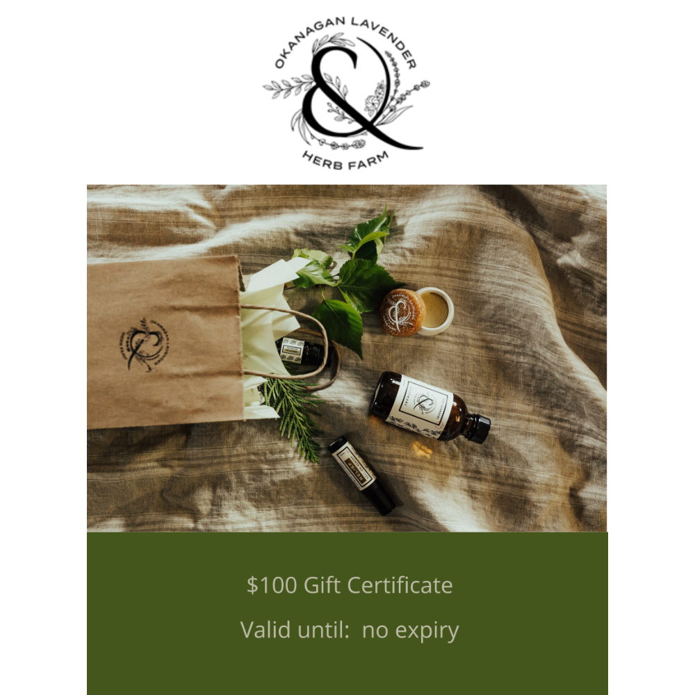 Okanagan Lavender Farm $100 Gift Certificate