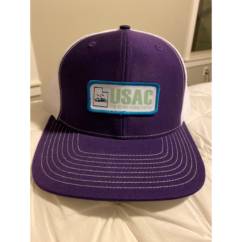 USAC logo hat -purple with white mesh