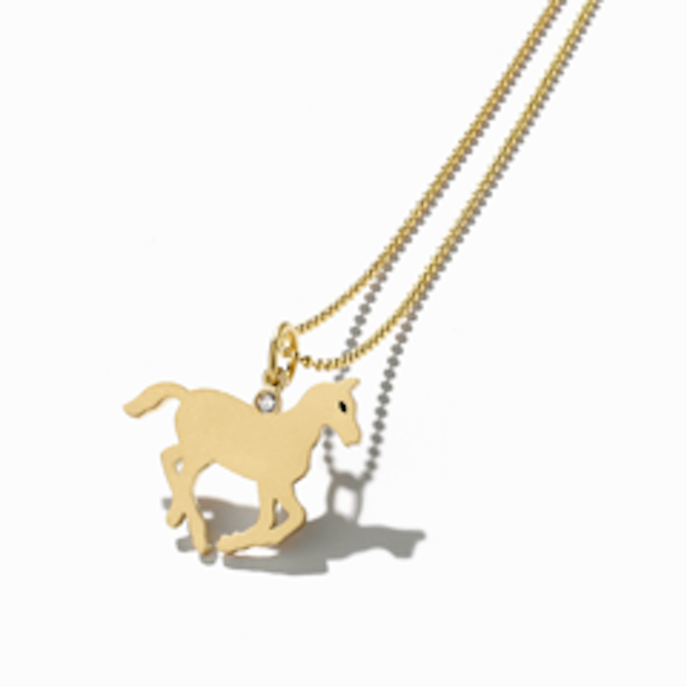 Kristin Ohmstede 18K Gold and Diamond Pony Necklace