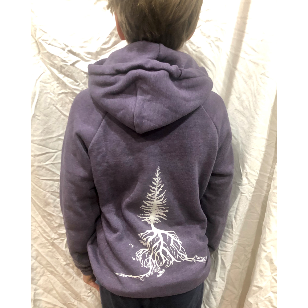 Alaska Roots Youth Hoodie: Purple