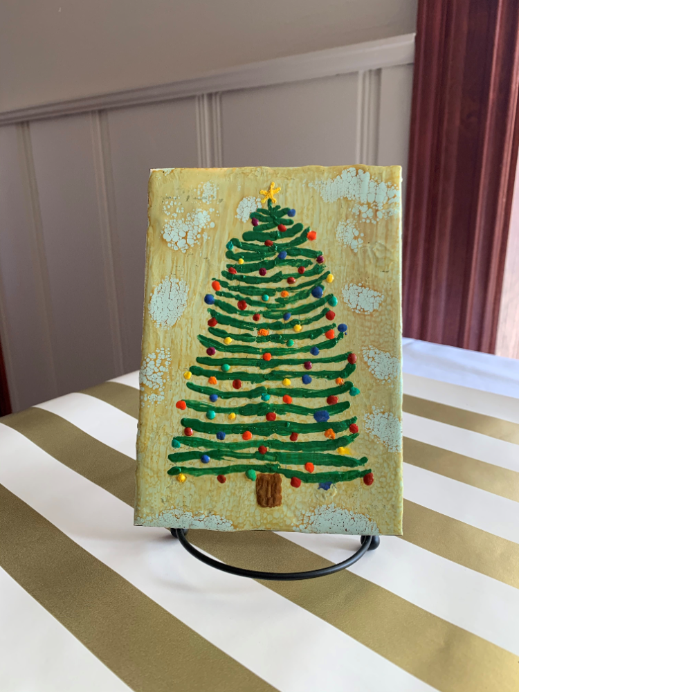 Hand Painted Christmas Tree by Frances Amacker