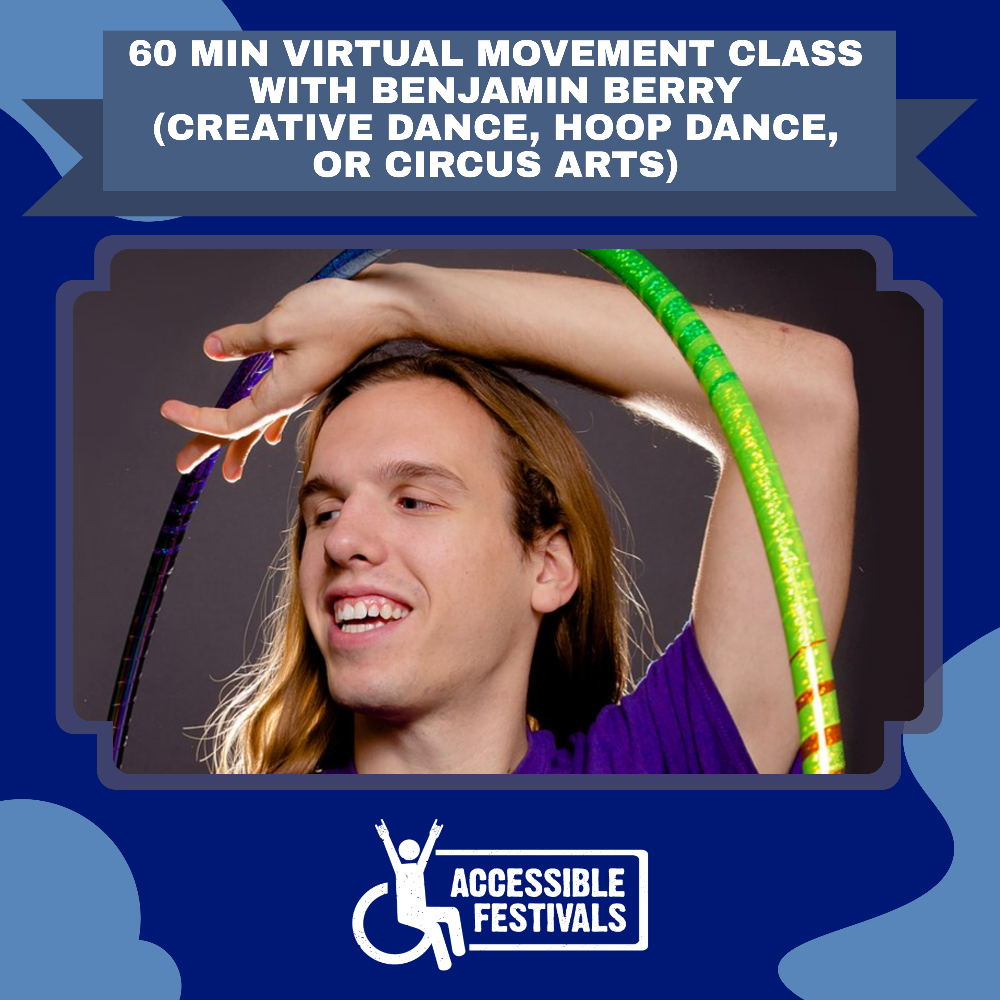 Movement Arts Class with Benjamin Berry (Creative Dance, Hoop Dance, or Circus Arts)