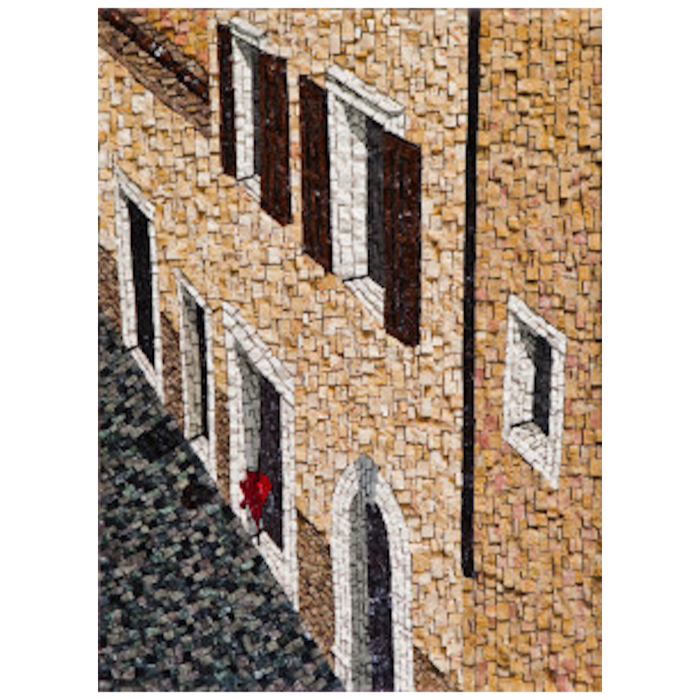 Print of Mosaic, "Red Umbrella" by Kate Kerrigan