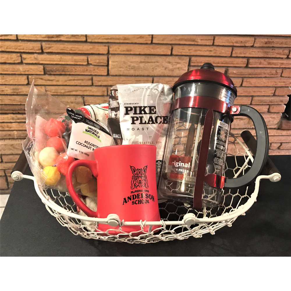 Starbucks Lover's Gift Basket with Coffee Press