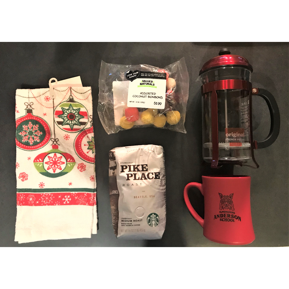 Starbucks Lover's Gift Basket with Coffee Press