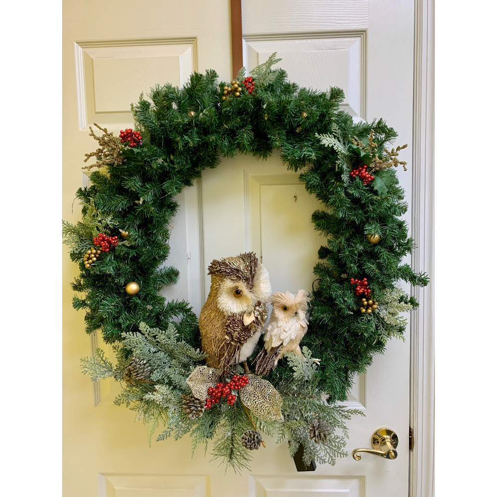 Large Woodland Owls Wreath + $100 Grillsmith Gift Card