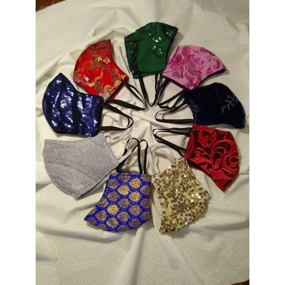 One Pair of Made to Order Evening Wear Face Masks