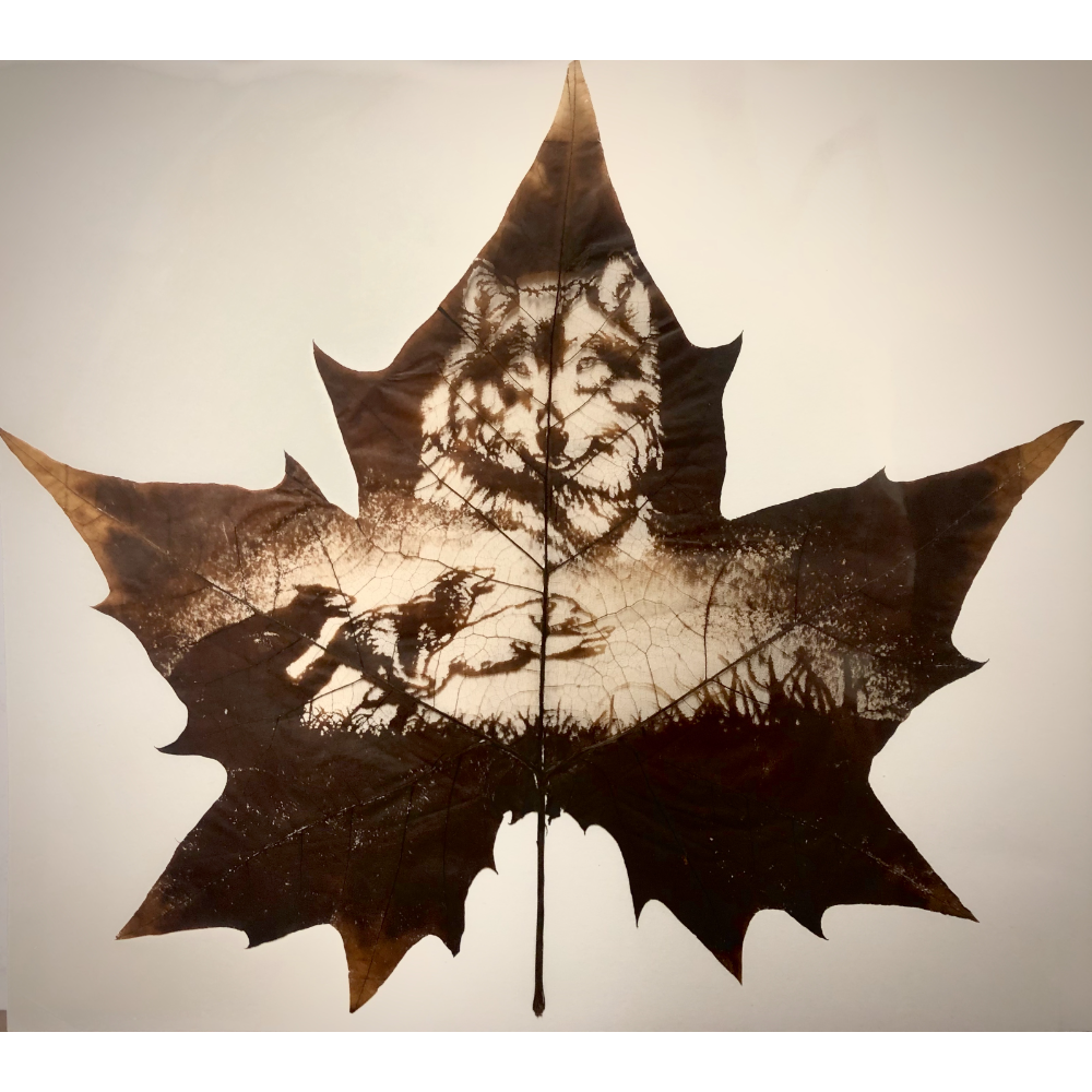 Wolf Leaf Art