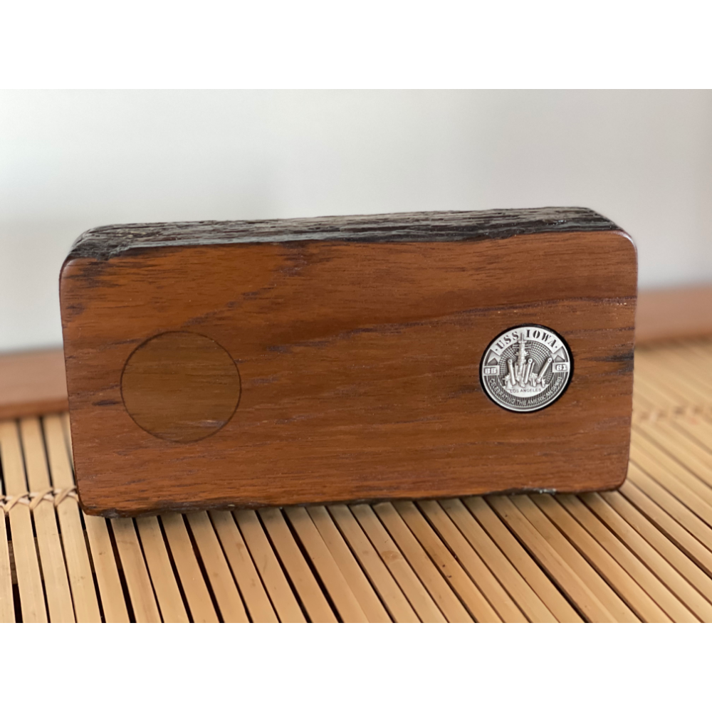 Original Teak Plank with Embedded Coin (LARGE) - Handcrafted by Stan Sato, BB61 Volunteer