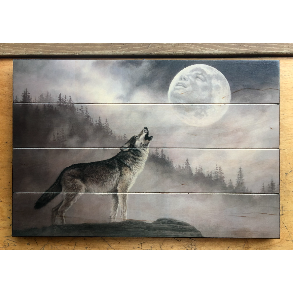 Kindred Spirit - Wolf Wood Wall Art