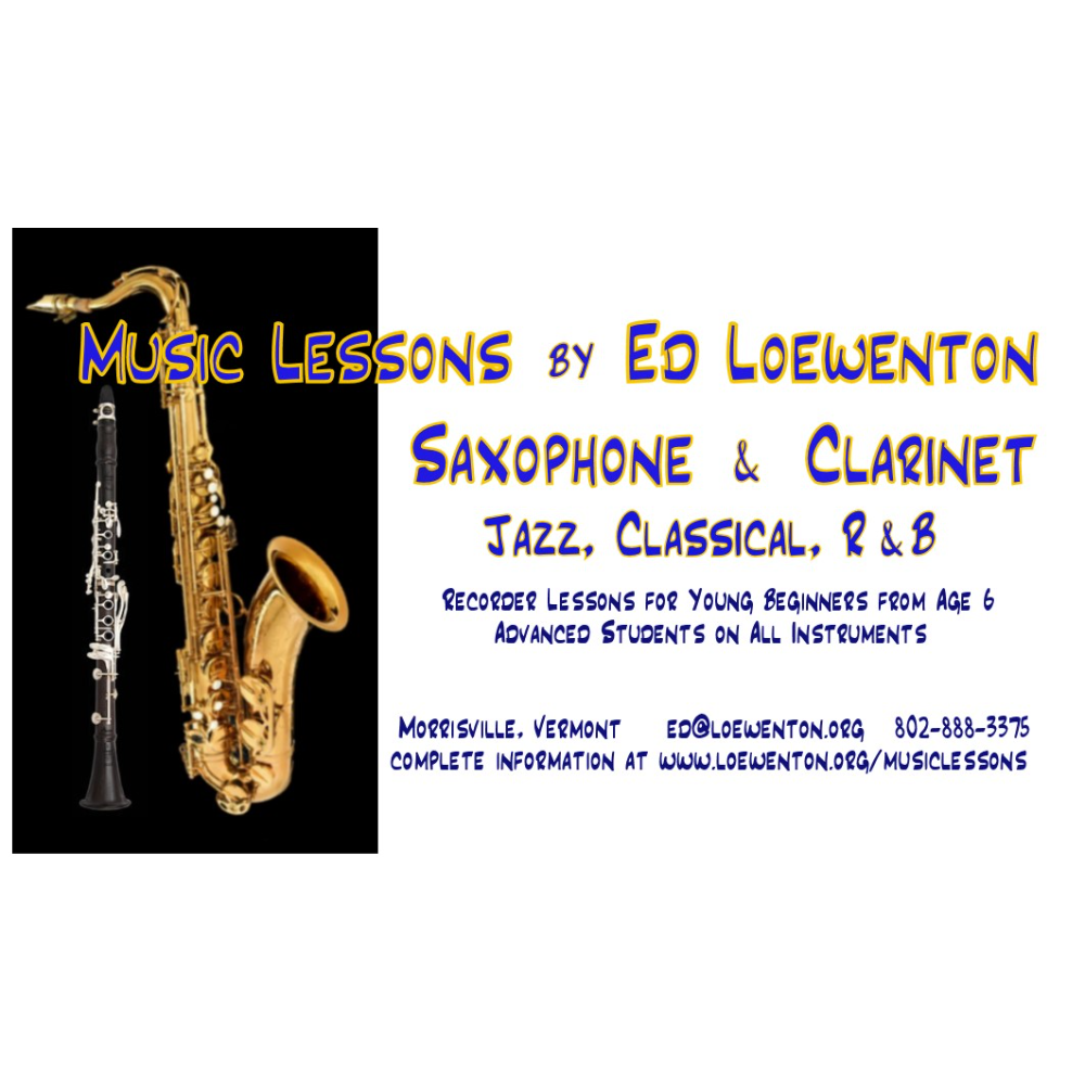 One Hour Lesson for Saxophone and/or Clarinet with Ed Loewenton