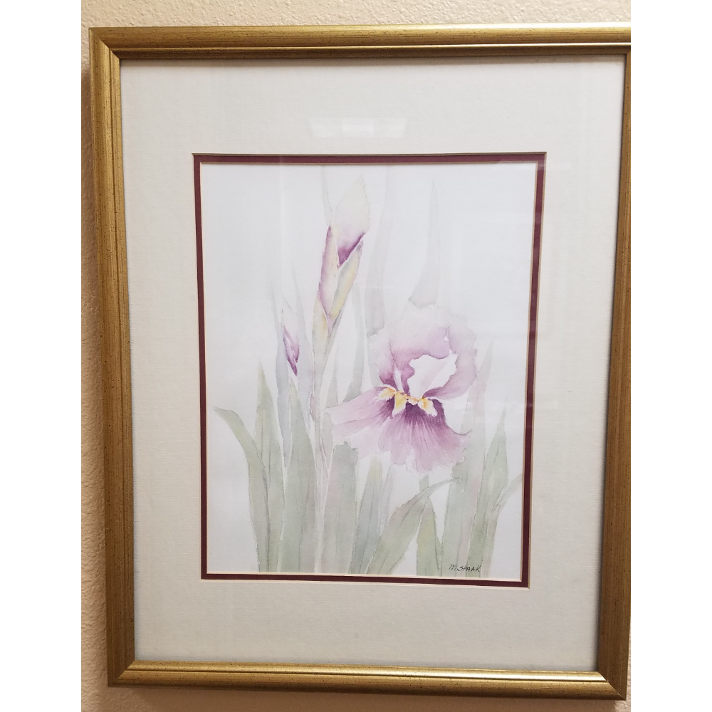 Iris Watercolor Painting