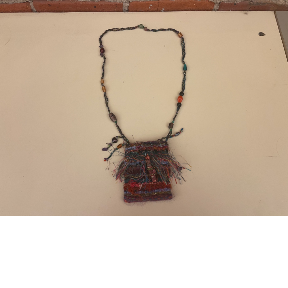 Red Woven Bag Necklace (large)