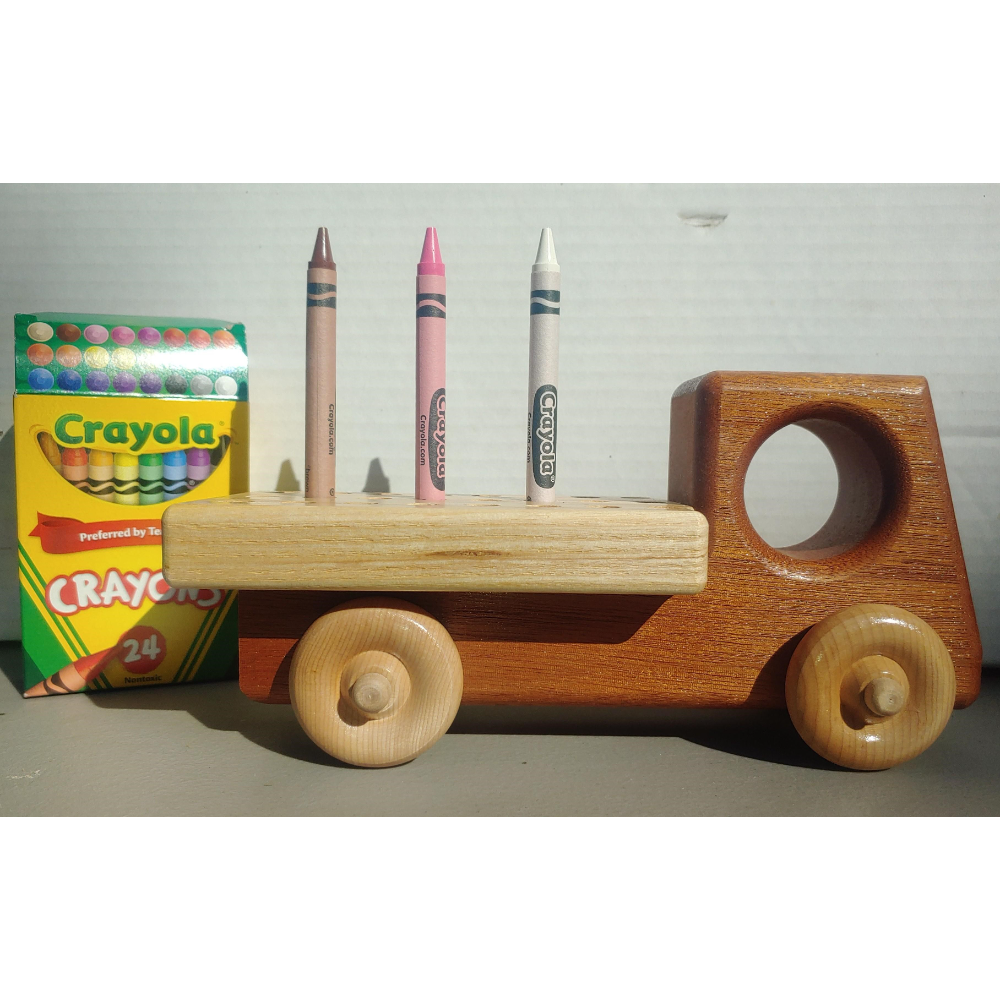 Hand Made Wooden Crayon Truck (Crayon holder)