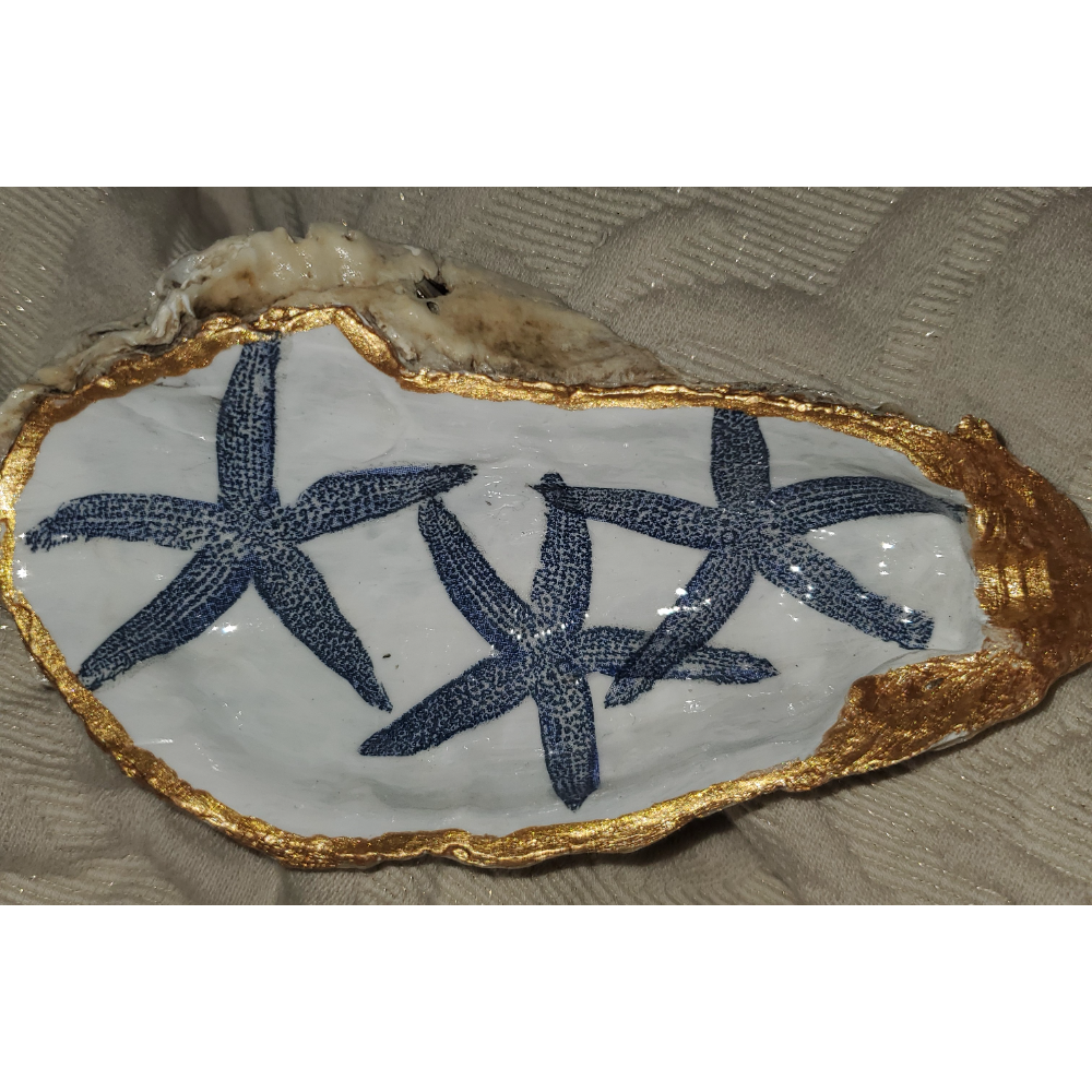 Blue Point Handcrafted Oyster Shell- Starfish