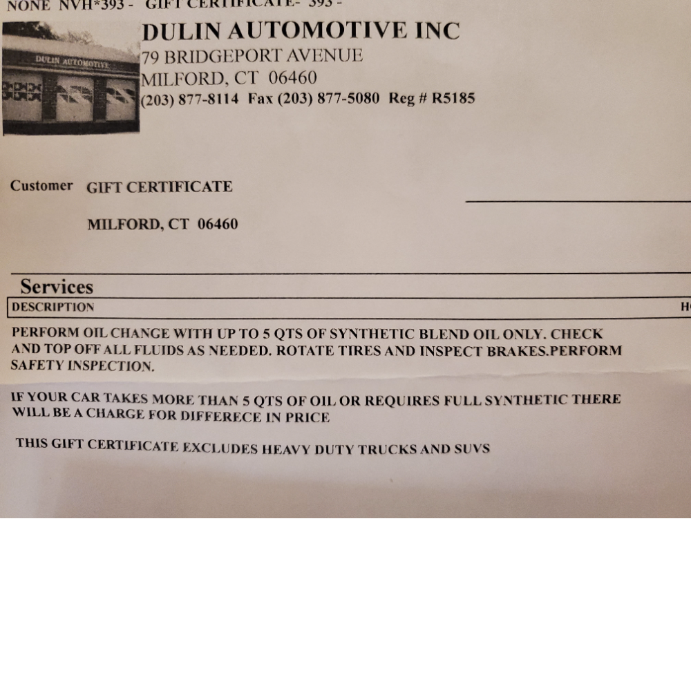 Dulin Auto: Free Oil Change