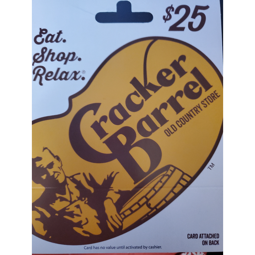 Cracker Barrel $25 GC 