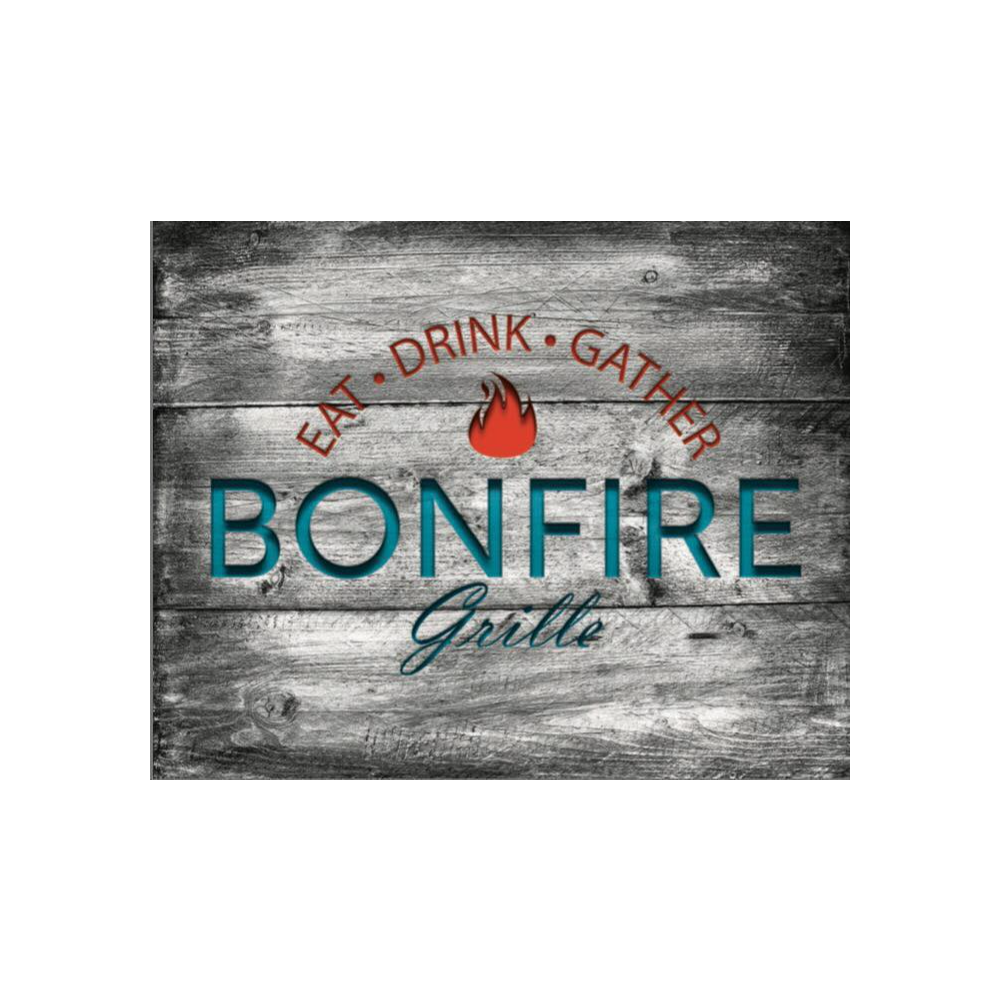 Bonfire Grille- 2- $50 GC, tee shirt, wine, ice bucket