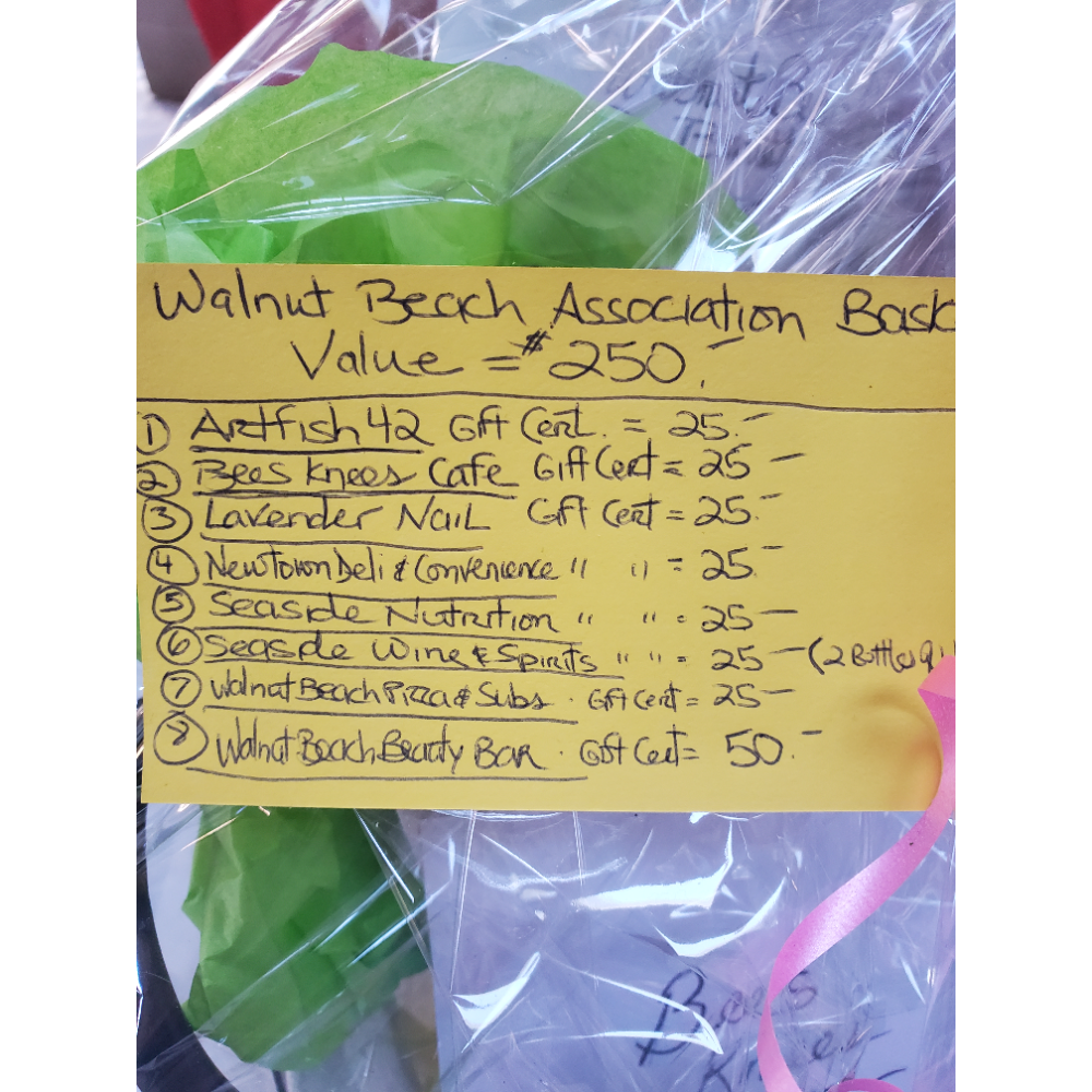 Walnut Beach Assoc. Gift Basket- Value $250