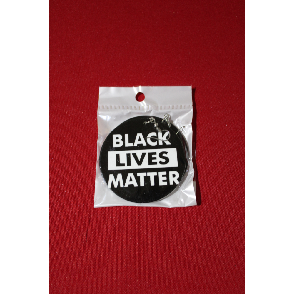 Black Lives Matter Circle Earrings